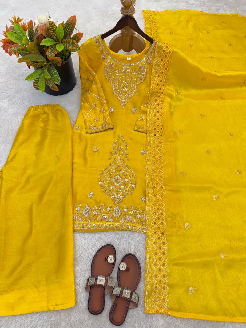 Sr 1727 Gmy Choo Silk With Embroidery Beads Work Sharara Suits